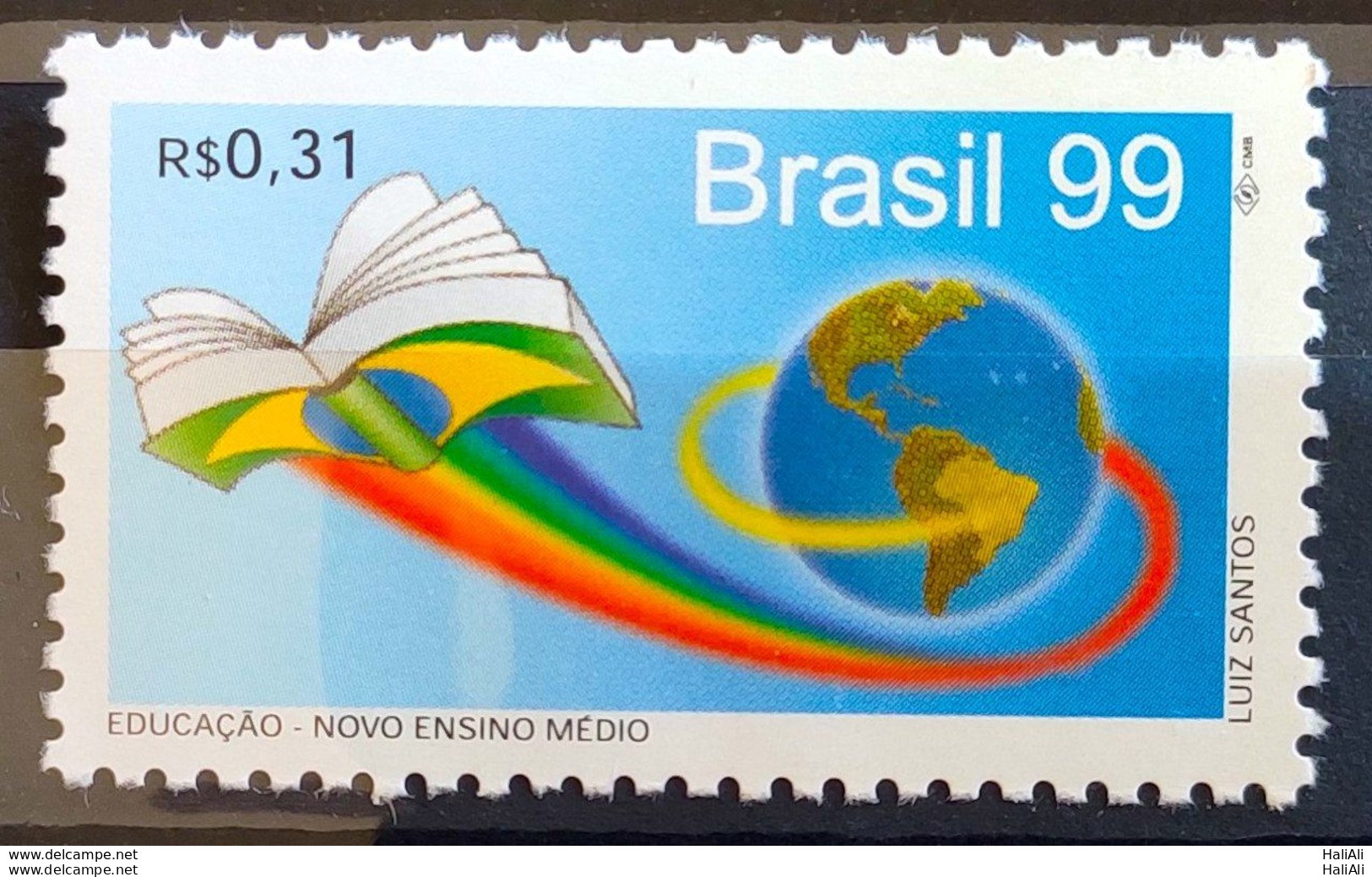 C 2235 Brazil Stamp Stamp Education New High School Flag Map Book 1999 - Unused Stamps
