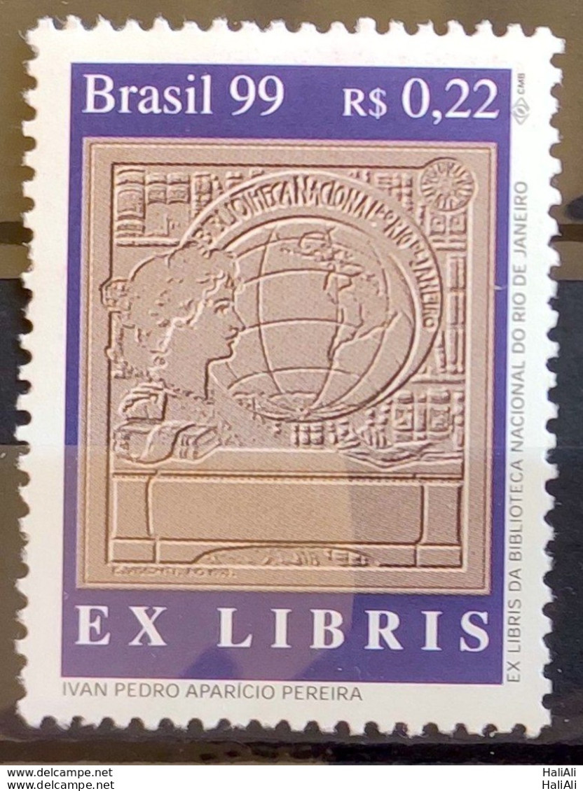 C 2225 Brazil Stamp Ex Libris Stamp Of The National Library Of Rio De Janeiro Map 1999 - Unused Stamps