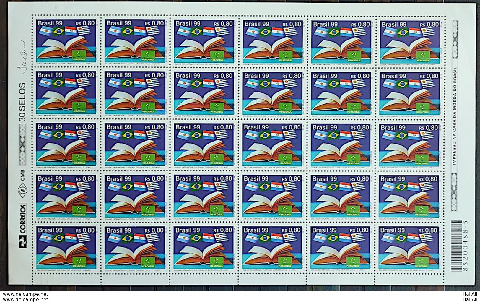 C 2220 Brazil Stamp Cultural Heritage Day Of Mercosur Flag 1999 Sheet - Unused Stamps