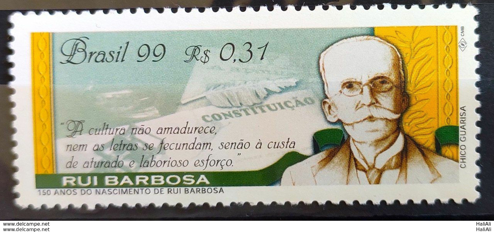 C 2211 Brazil Stamp Rui Barbosa Literature Politic 1999 - Unused Stamps