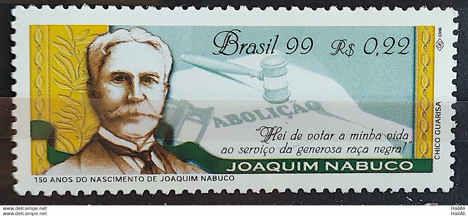 C 2210 Brazil Stamp Joaquim Nabuco Diplomacy Justic Law 1999 - Unused Stamps