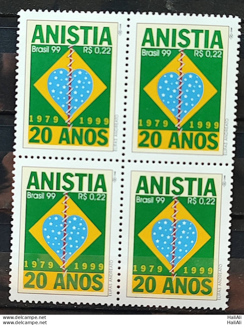 C 2209 Brazil Stamp Amnesty Right Flag Justic 1999 Block Of 4 - Unused Stamps