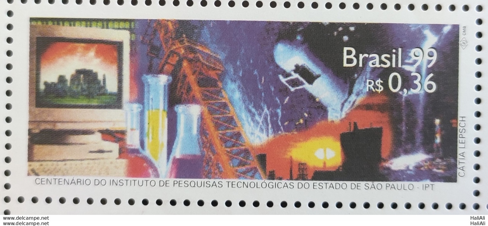 C 2201 Brazil Stamp Centenary Of The Institute Of Technologies IPT Computer 1999 - Unused Stamps