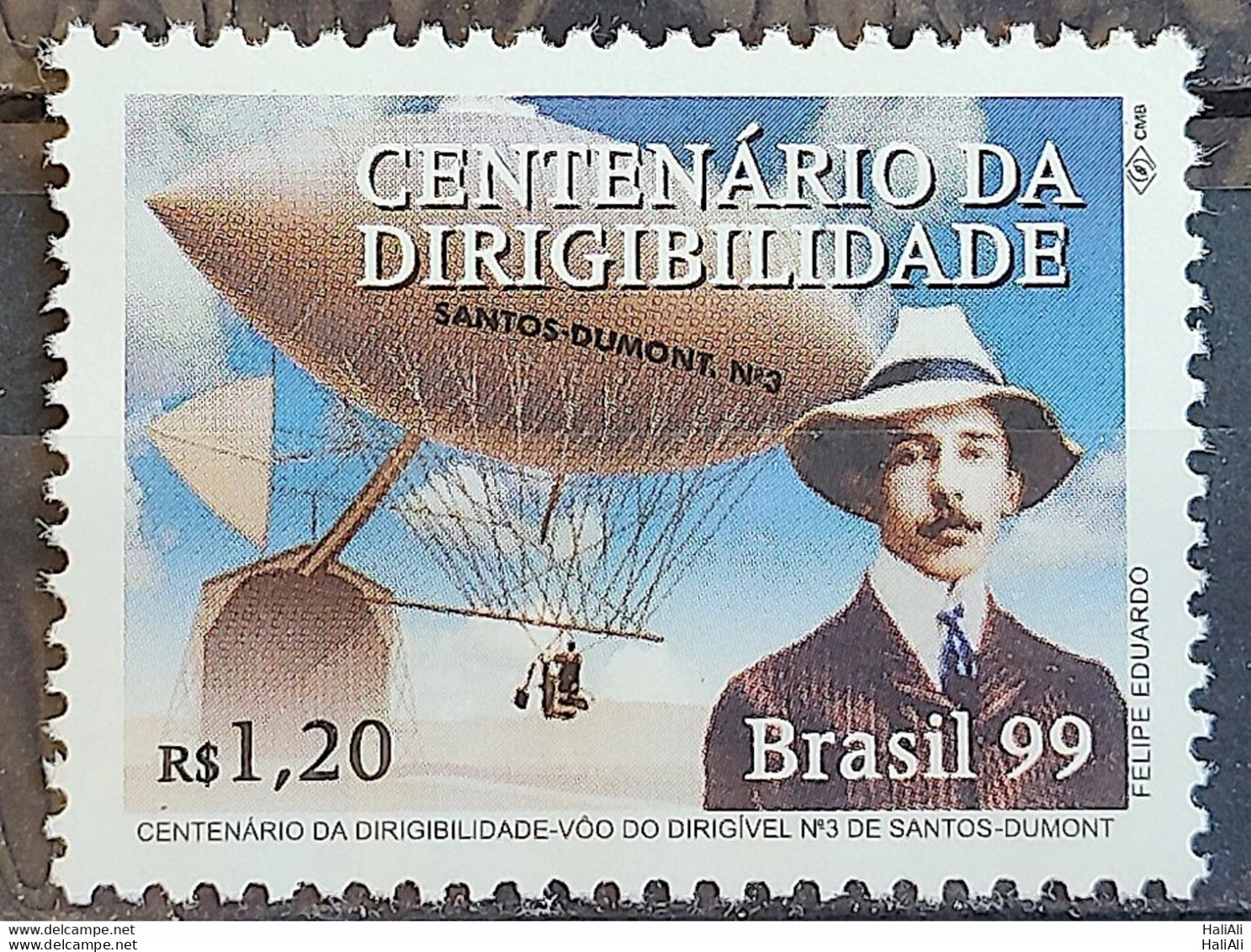 C 2202 Brazil Stamp Direct Santos Dumont Airplane Aviation 1999 - Unused Stamps