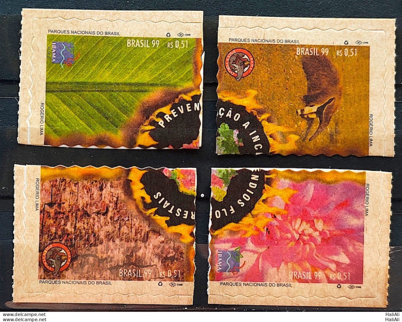 C 2203 Brazil Stamp National Forest Incendar Parks Anteater Ibama Map 1999 Separate - Unused Stamps