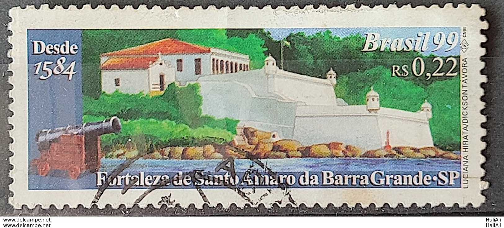 C 2194 Brazil Stamp Fortress Of Santo Amaro Of Barra Grande Military 1999 Circulated 7 - Gebruikt