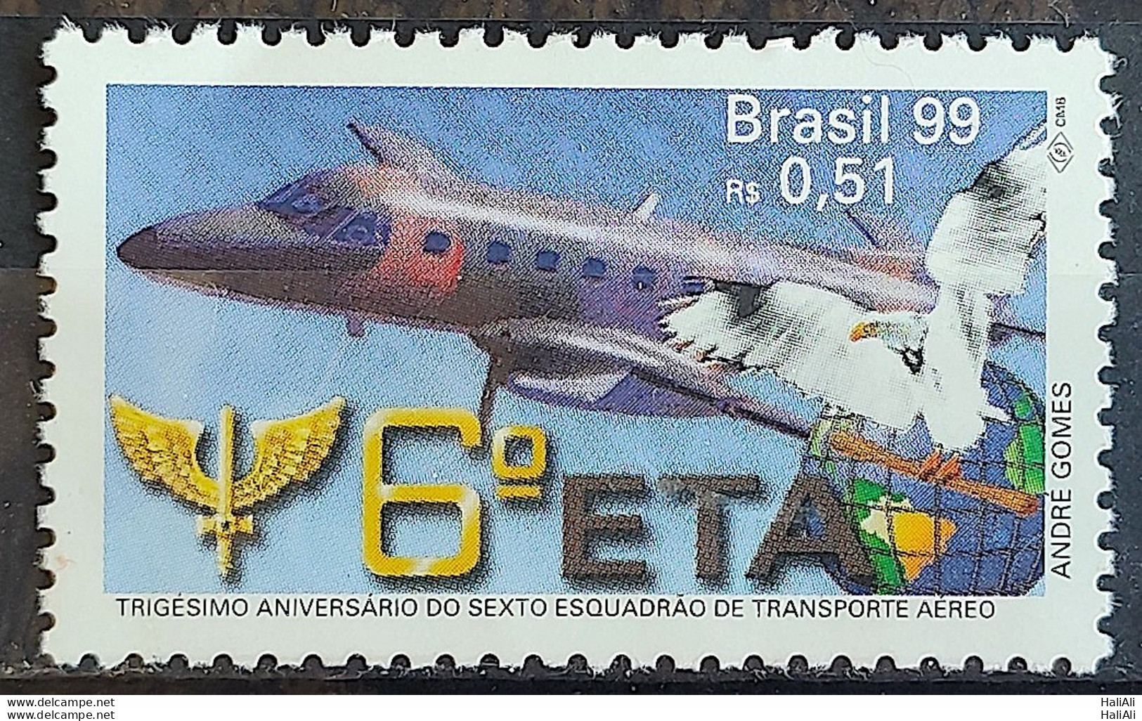 C 2196 Brazil Stamp Airplane Air Transport Eagle 1999 - Unused Stamps