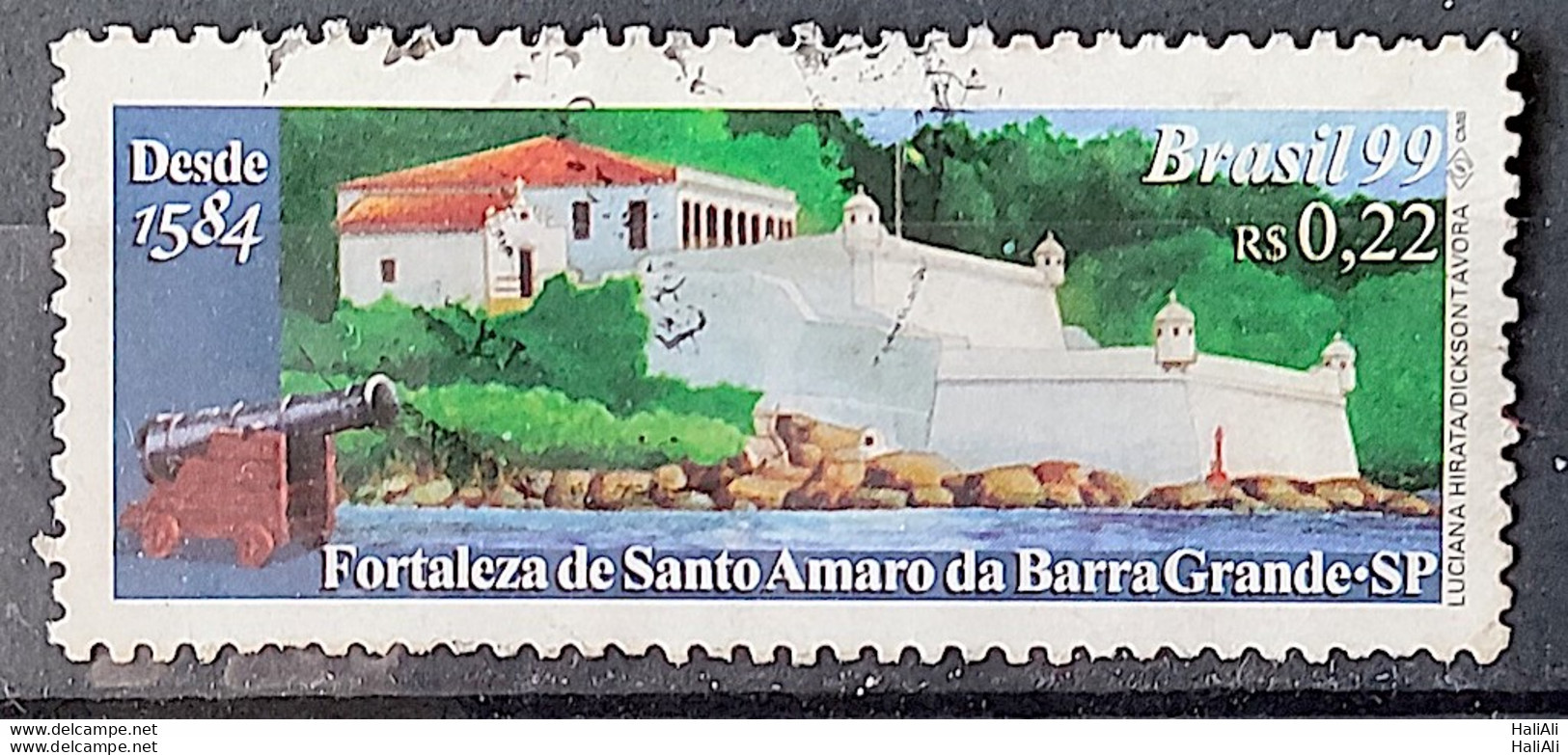 C 2194 Brazil Stamp Fortress Of Santo Amaro Of Barra Grande Military 1999 Circulated 1 - Gebruikt