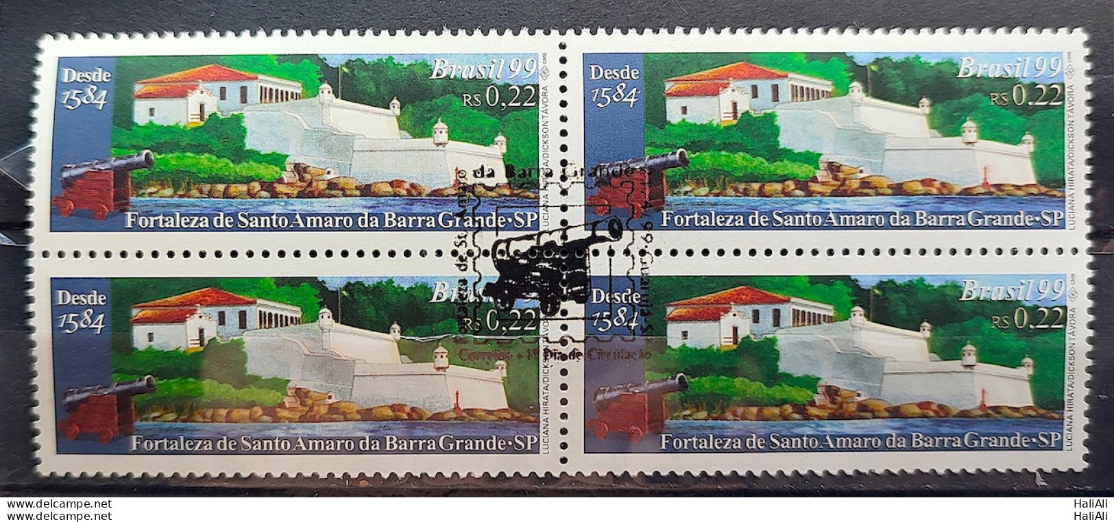 C 2194 Brazil Stamp Fortaleza De Santo Amaro Da Barra Grande Military 1999 Block Of 4 CBC SP - Unused Stamps