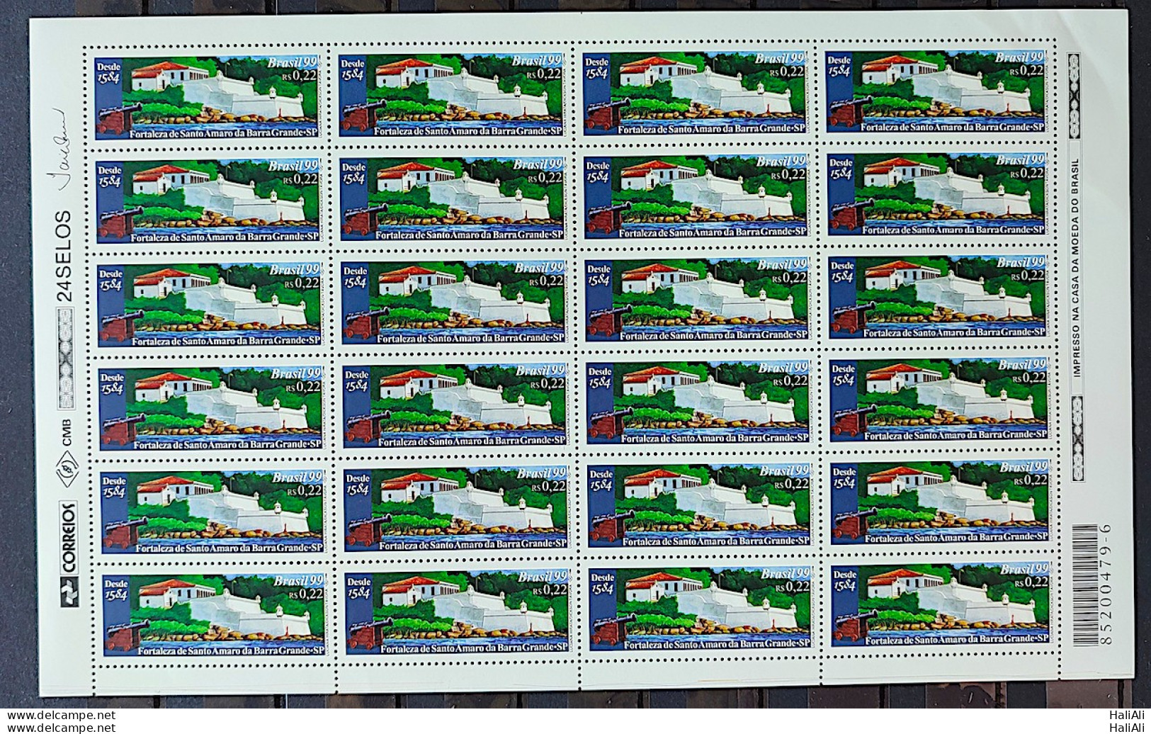 C 2194 Brazil Stamp Fortaleza De Santo Amaro Da Barra Grande Military 1999 Sheet - Unused Stamps