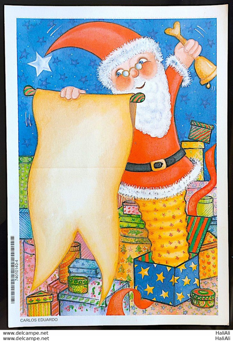 Brazil Aerogram Cod 016 Social Christmas Santa Claus Pennant 1999 - Postal Stationery
