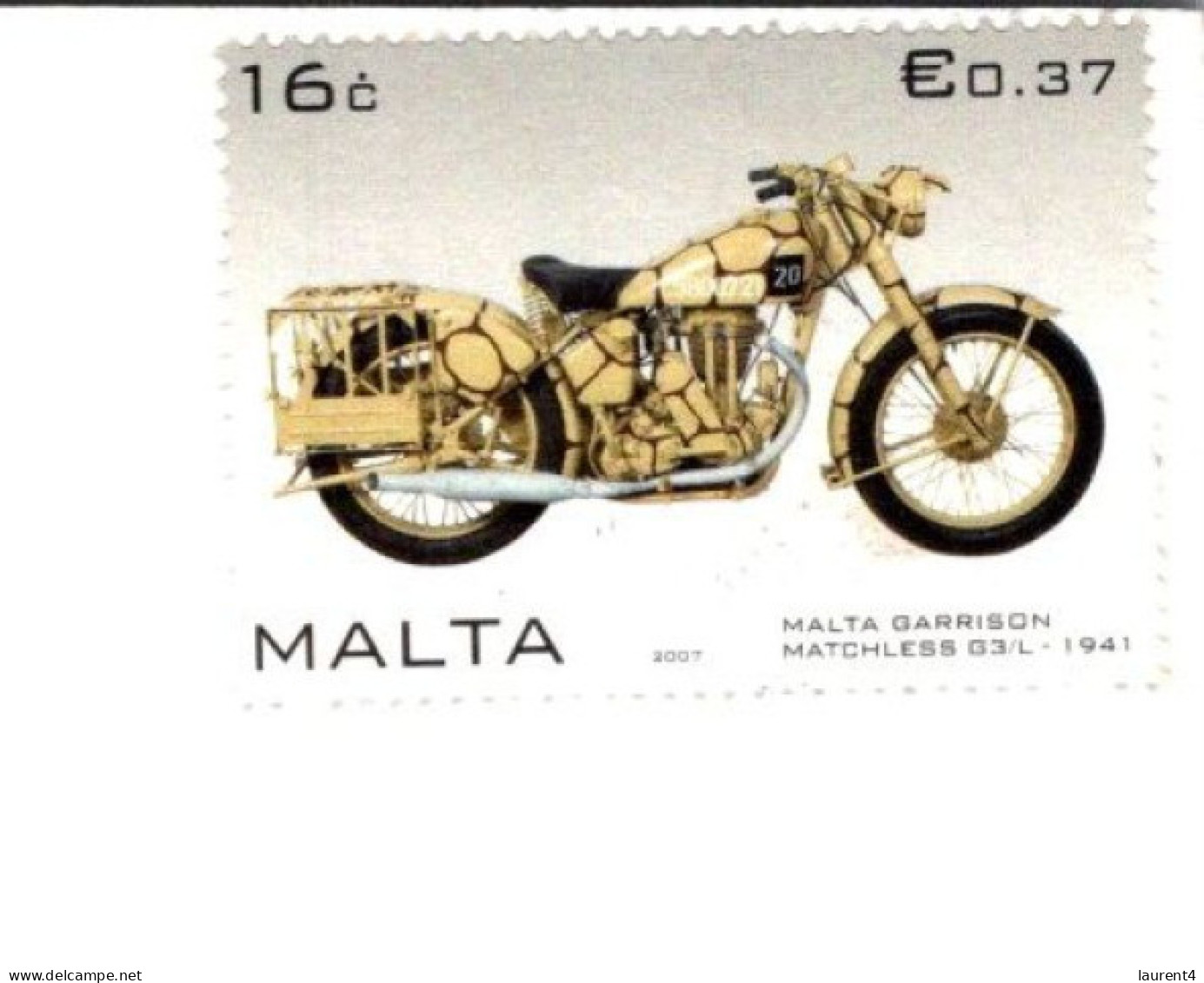 8-4-2024 (1 Z 21) Malta (posted To France With Motorbike Stamp - No Postmark !) Valetta (UNESCO) - Malta