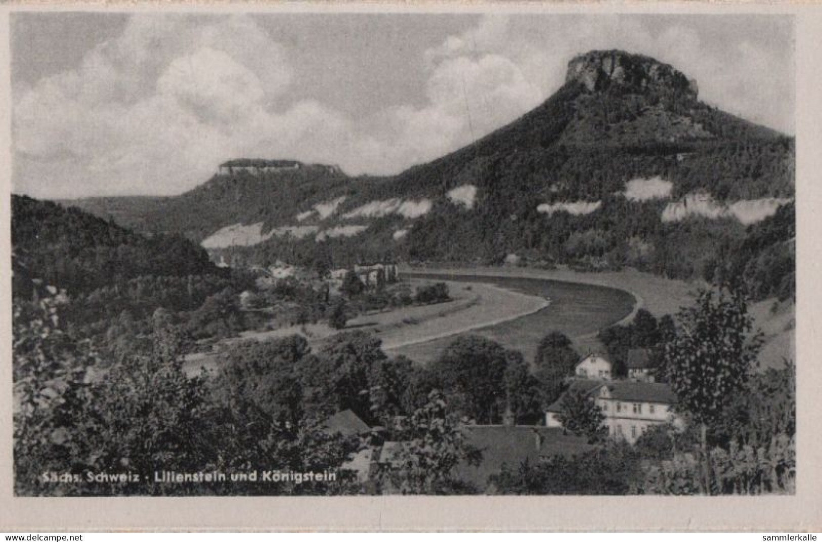 71465 - Königstein - Mit Lilienstein - 1956 - Koenigstein (Saechs. Schw.)