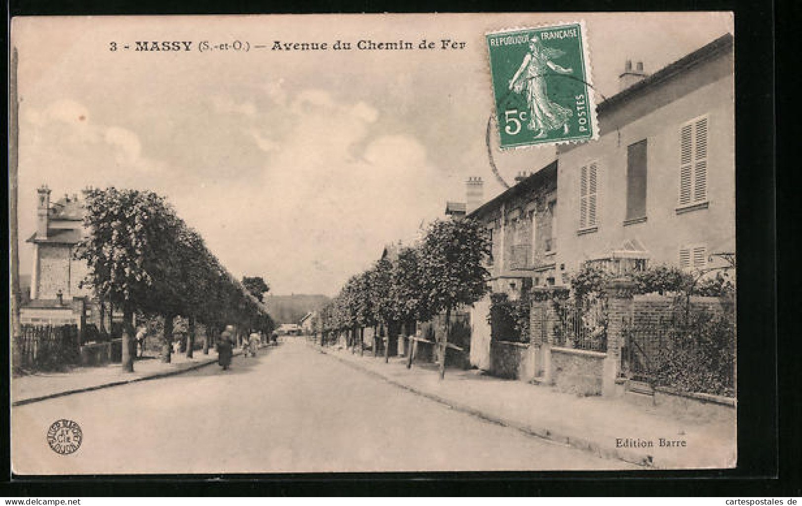 CPA Massy, Avenue Du Chemin De Fer  - Massy