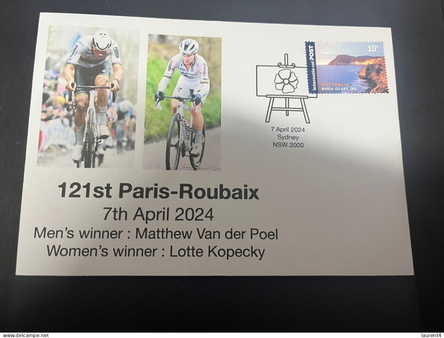 8-4-2024 (1 Z 22) France  - 121st Paris-Roubaix Cycling Race (men & Women Winners) 7 April 2024 - Radsport