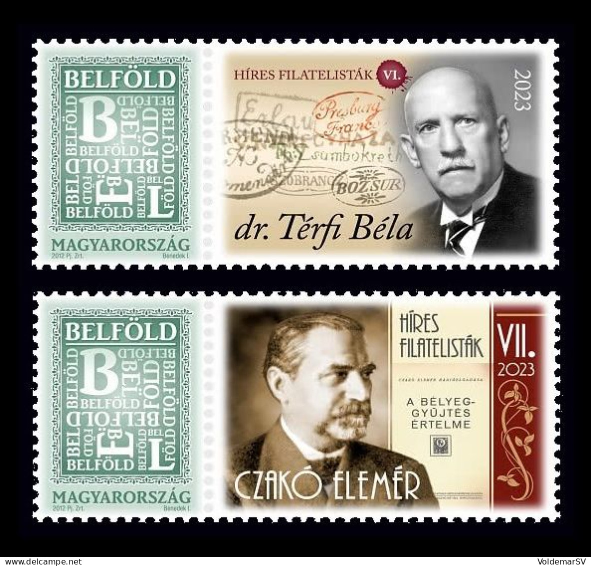 Hungary 2023 Mih. 5567XXVII/XXVIII Emitent Philatelists. Bela Terfi And Elemer Czako MNH ** - Nuovi