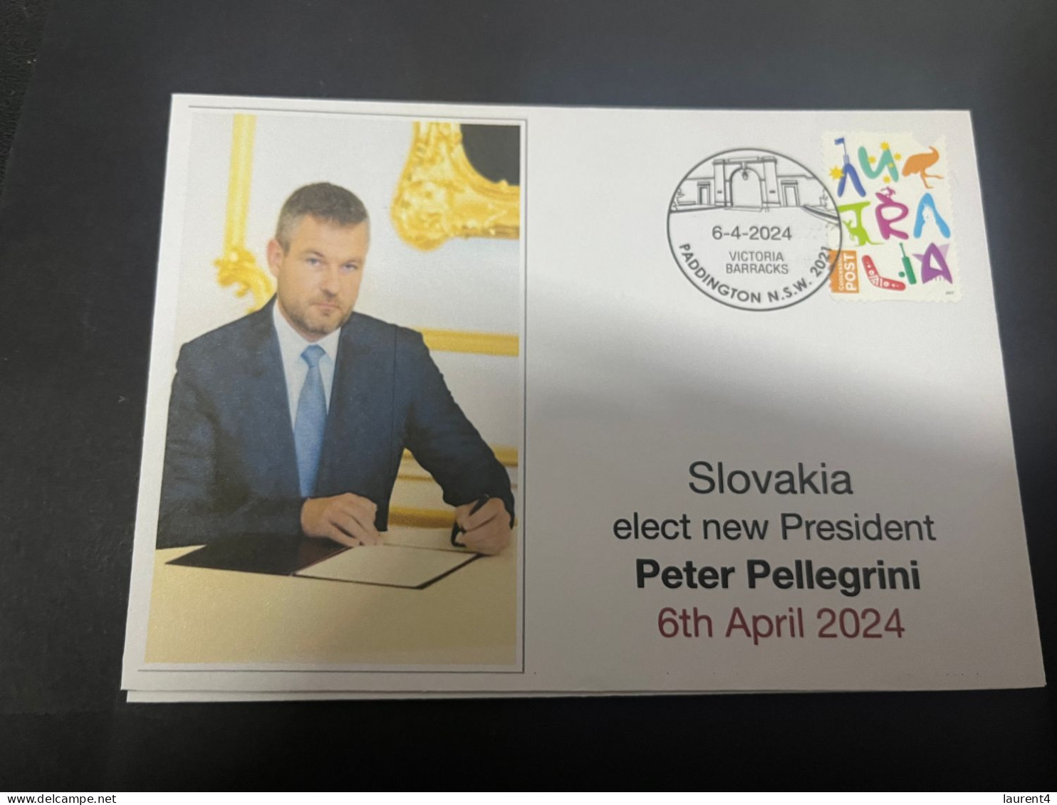 8-4-2024 (1 Z 22) Slovakia Elect New President - Peter Pellegrini (6th April 2024) - Cartas & Documentos