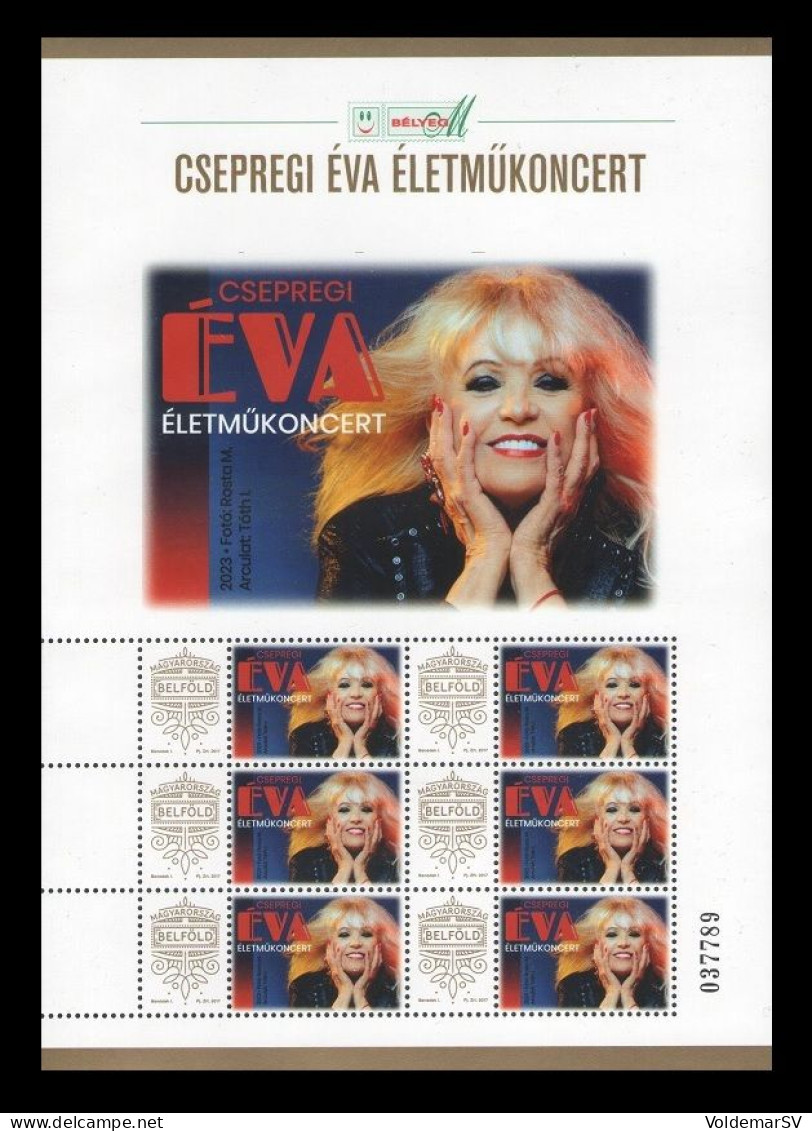 Hungary 2023 Mih. 5927XX Music. Singer Eva Csepregi (M/S) MNH ** - Ongebruikt