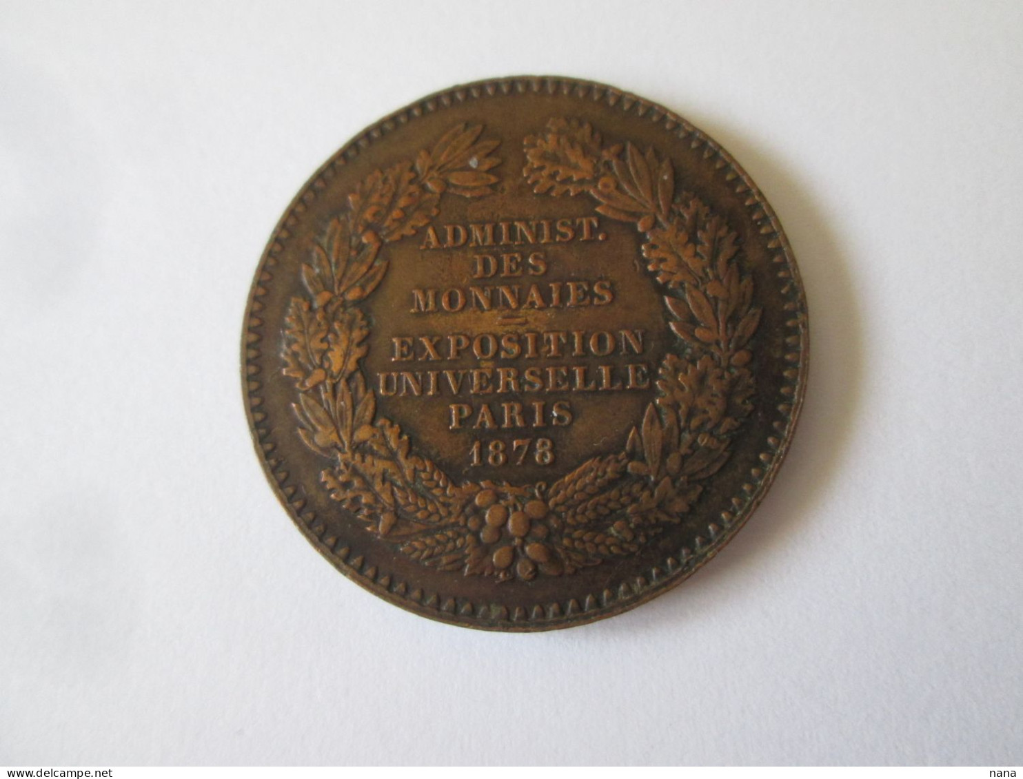France Medaille:Exposition Universelle De Paris 1878-Administ.des Monnaies - Autres & Non Classés