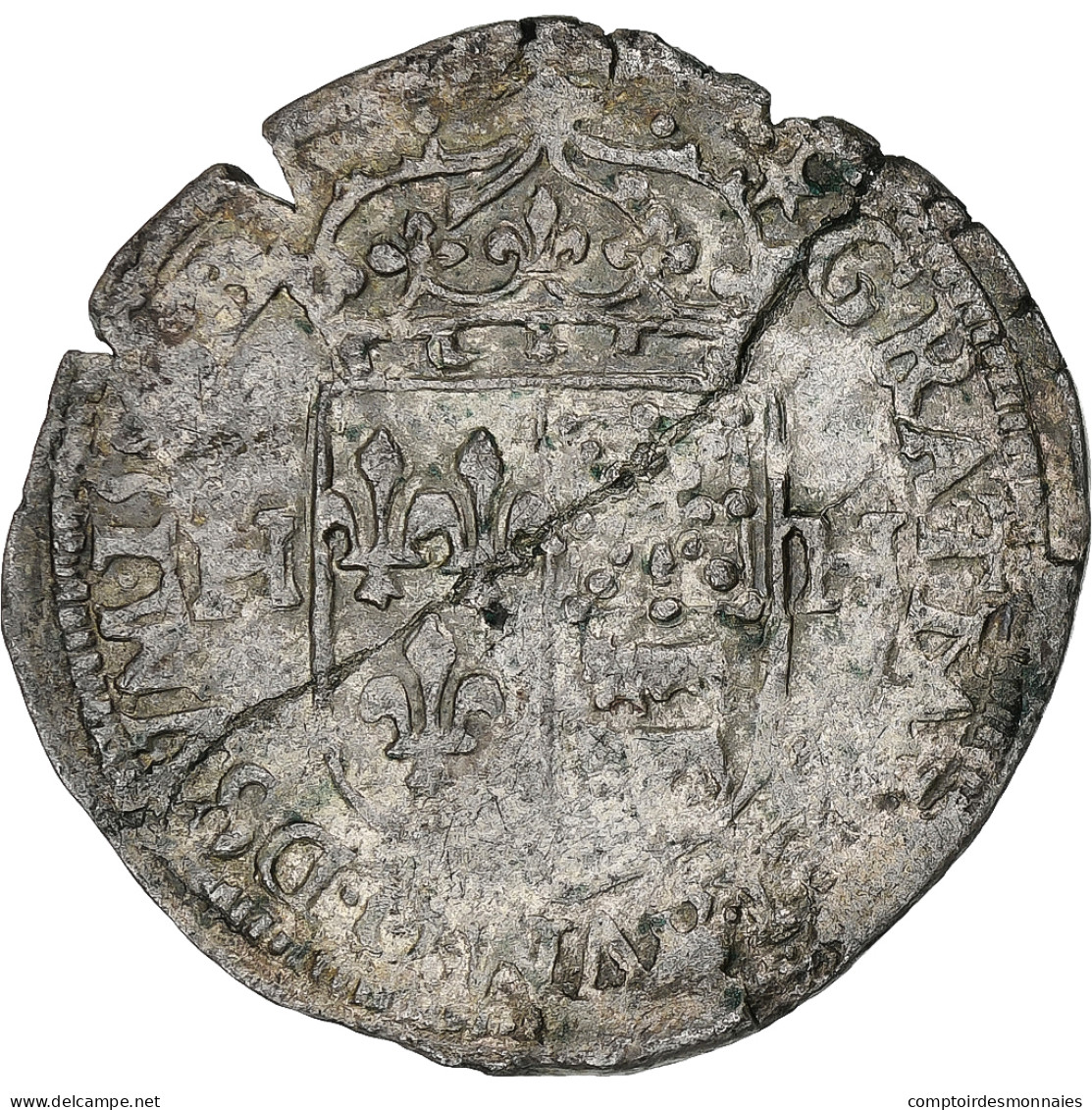 France, Henri IV, Douzain De Béarn, 1593, Morlaas, Billon, TB+, Gadoury:570 - 1589-1610 Henri IV Le Vert-Galant