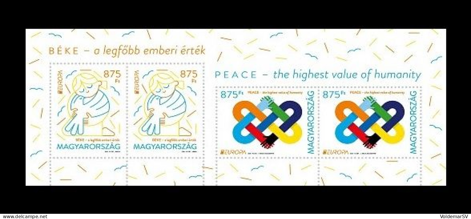 Hungary 2023 Mih. 6313/14 (Bl.483) Europa. Peace - The Highest Value Of Humanity MNH ** - Unused Stamps