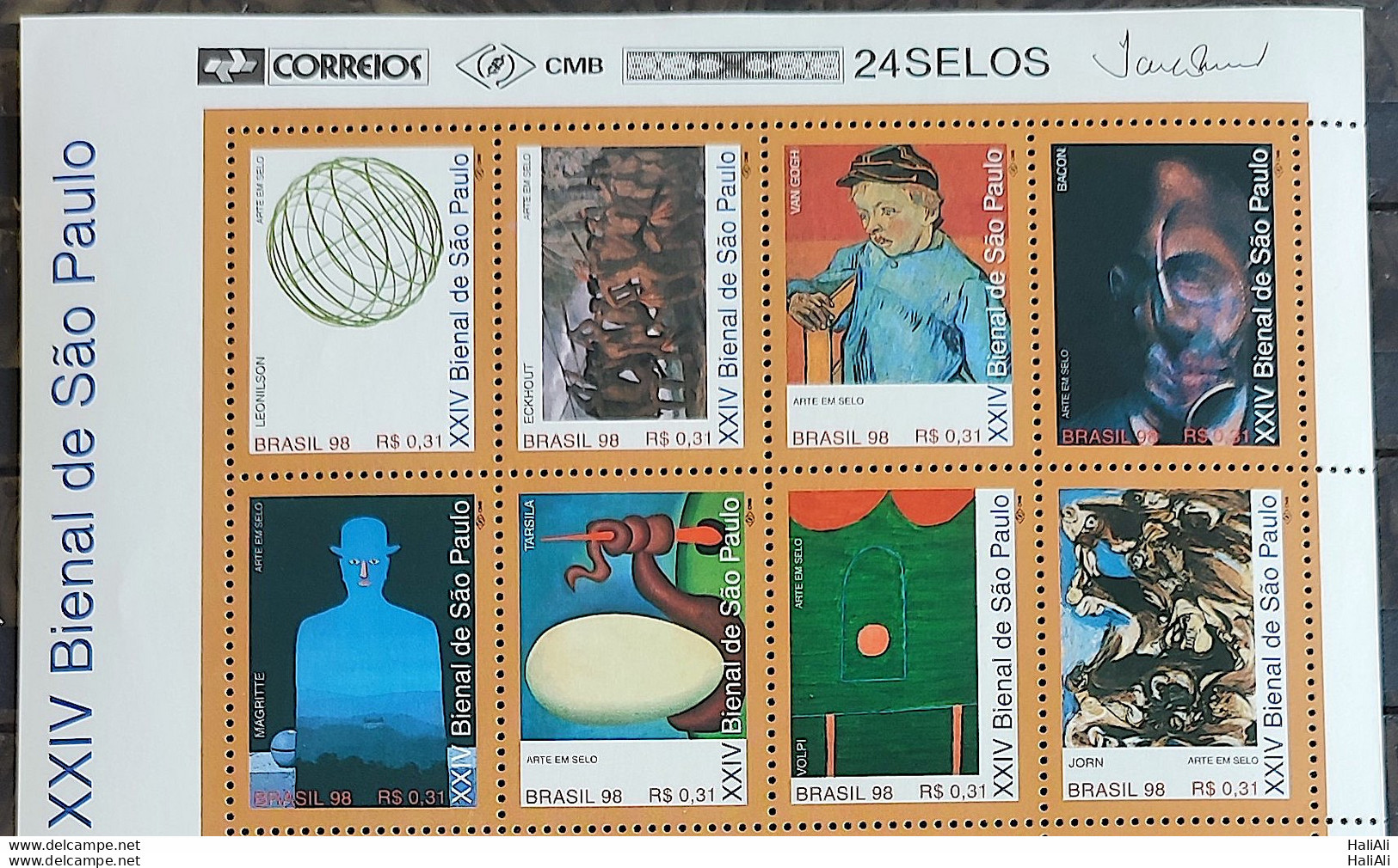 C 2159 Brazil Stamp Biennial Of Sao Paulo Van Gogh Arte 1998 Complete Series Vignette Correios - Unused Stamps