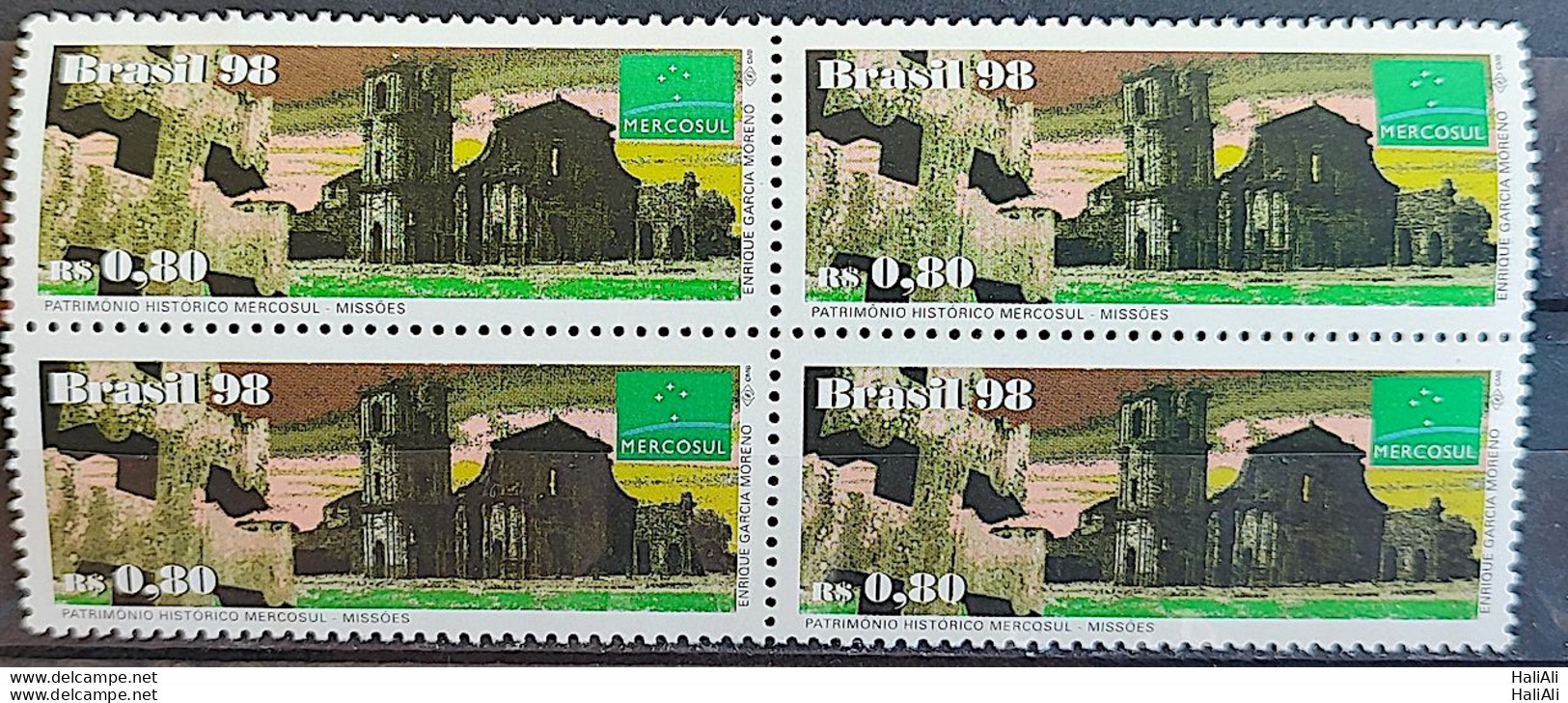 C 2158 Brazil Stamp History Mercosur Misses Church 1998 Block Of 4 - Unused Stamps