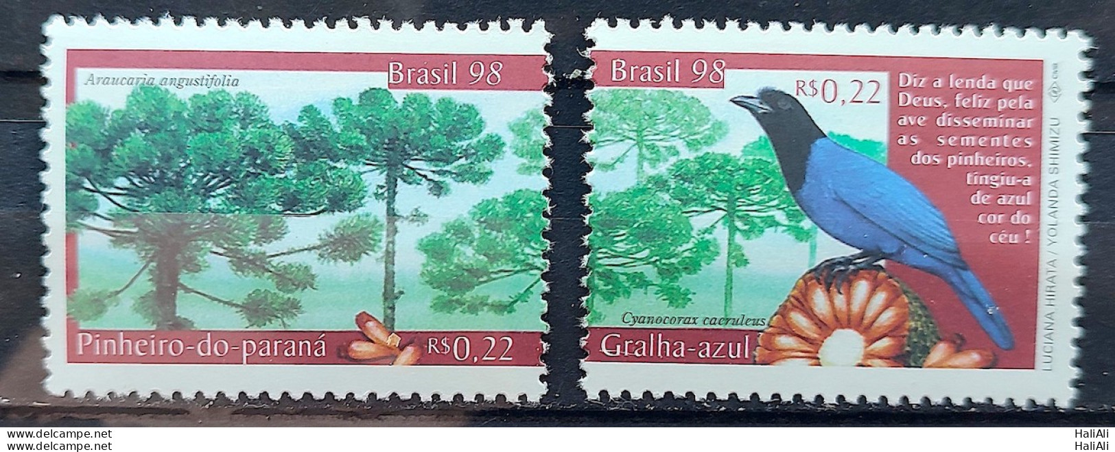 C 2138 Brazil Stamp Pinheiro Do Parana Blue Gralle Araucaria 1998 Separate - Unused Stamps