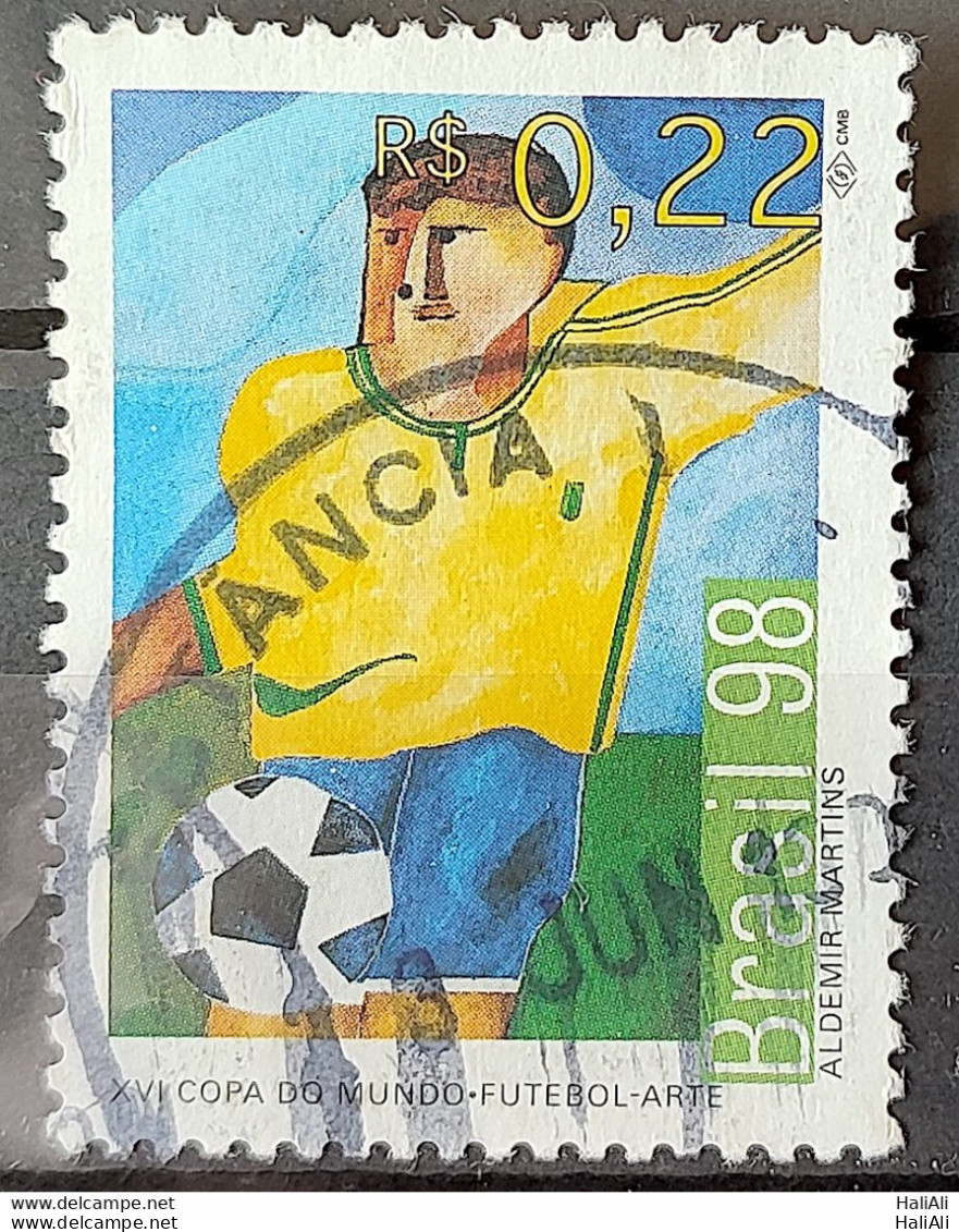 C 2124 Brazil Stamp World Cup Football France Art Aldemir Martins 1998 Circulated 1 - Usati