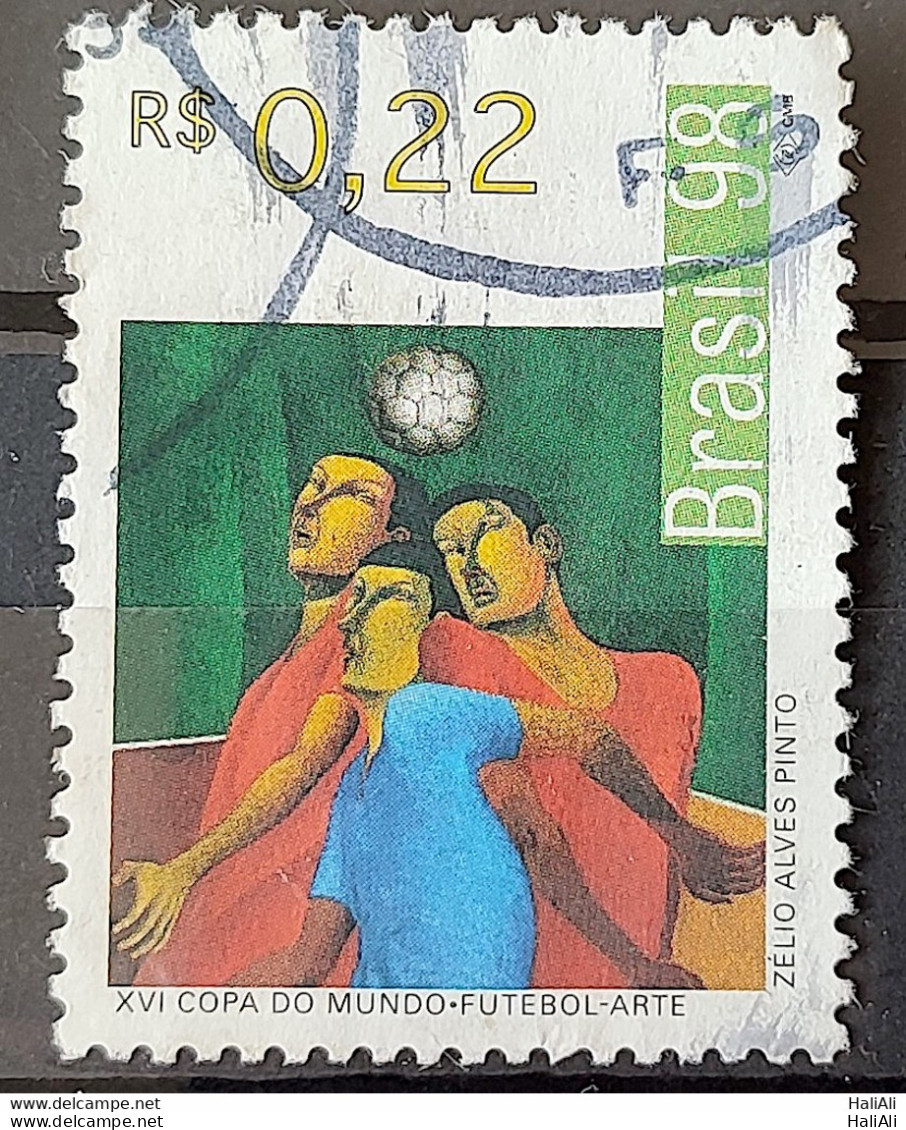 C 2123 Brazil Stamp World Cup Football France Art Zelio Pinto 1998 Circulated 1 - Used Stamps