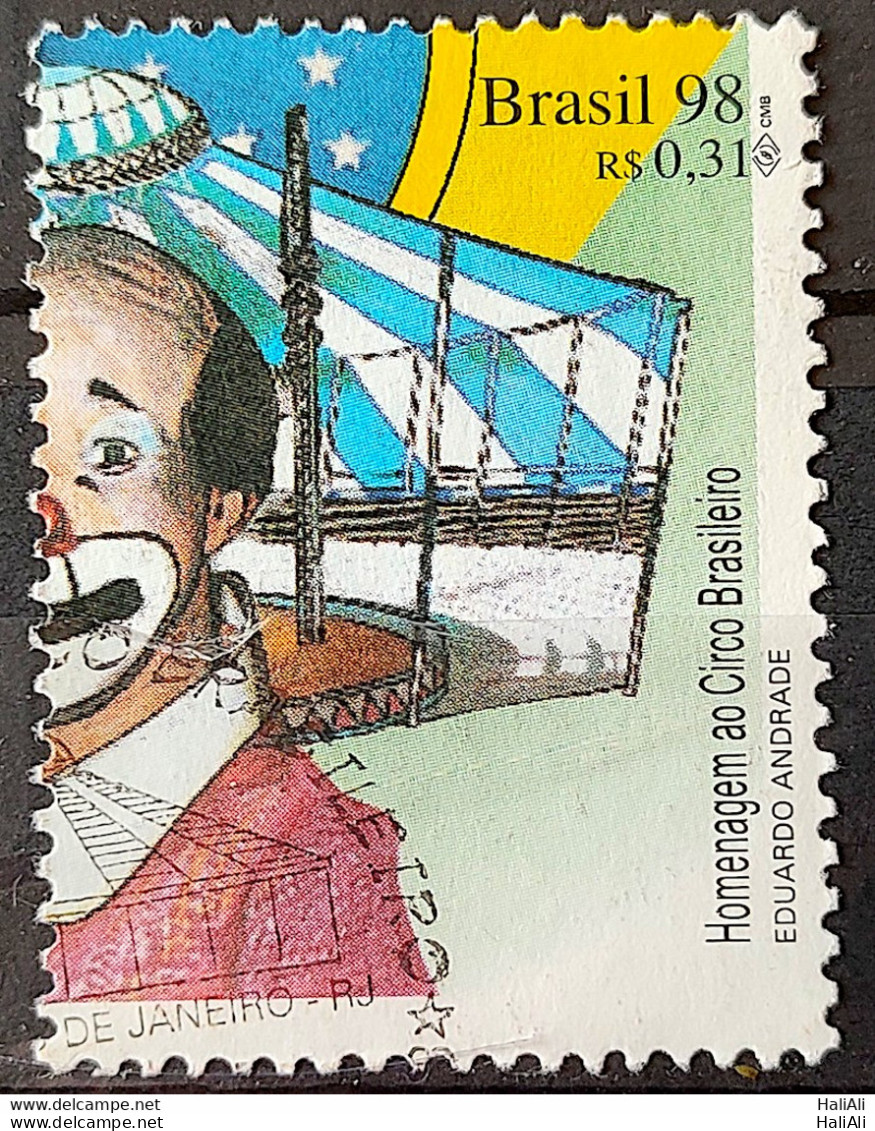 C 2088 Brazil Stamp Brazilian Circus Clown 1998 Circulated 1 - Used Stamps