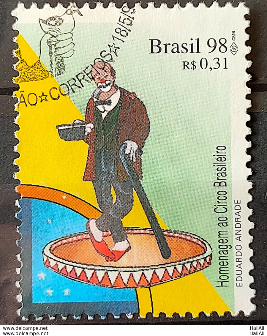 C 2086 Brazil Stamp Brazilian Circus Clown 1998 Circulated 1 - Used Stamps