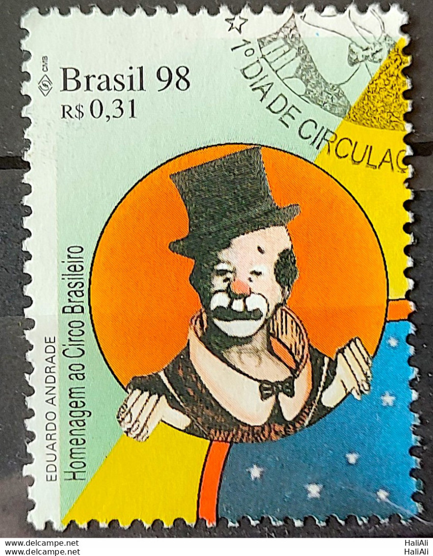 C 2085 Brazil Stamp Brazilian Circus Clown 1998 Circulated 1 - Used Stamps