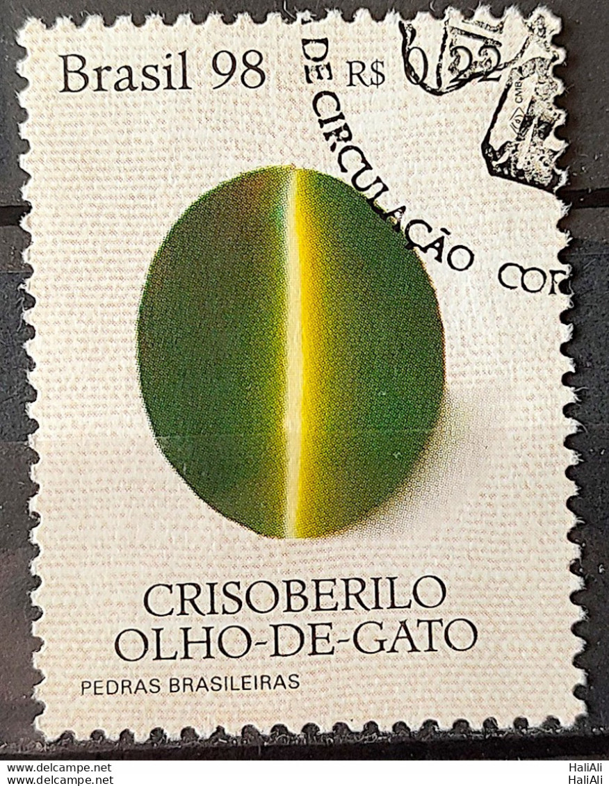 C 2070 Brazil Stamp Brazilian Stones Crisoberyil Cat Eye 1998 Circulated 2 - Gebruikt