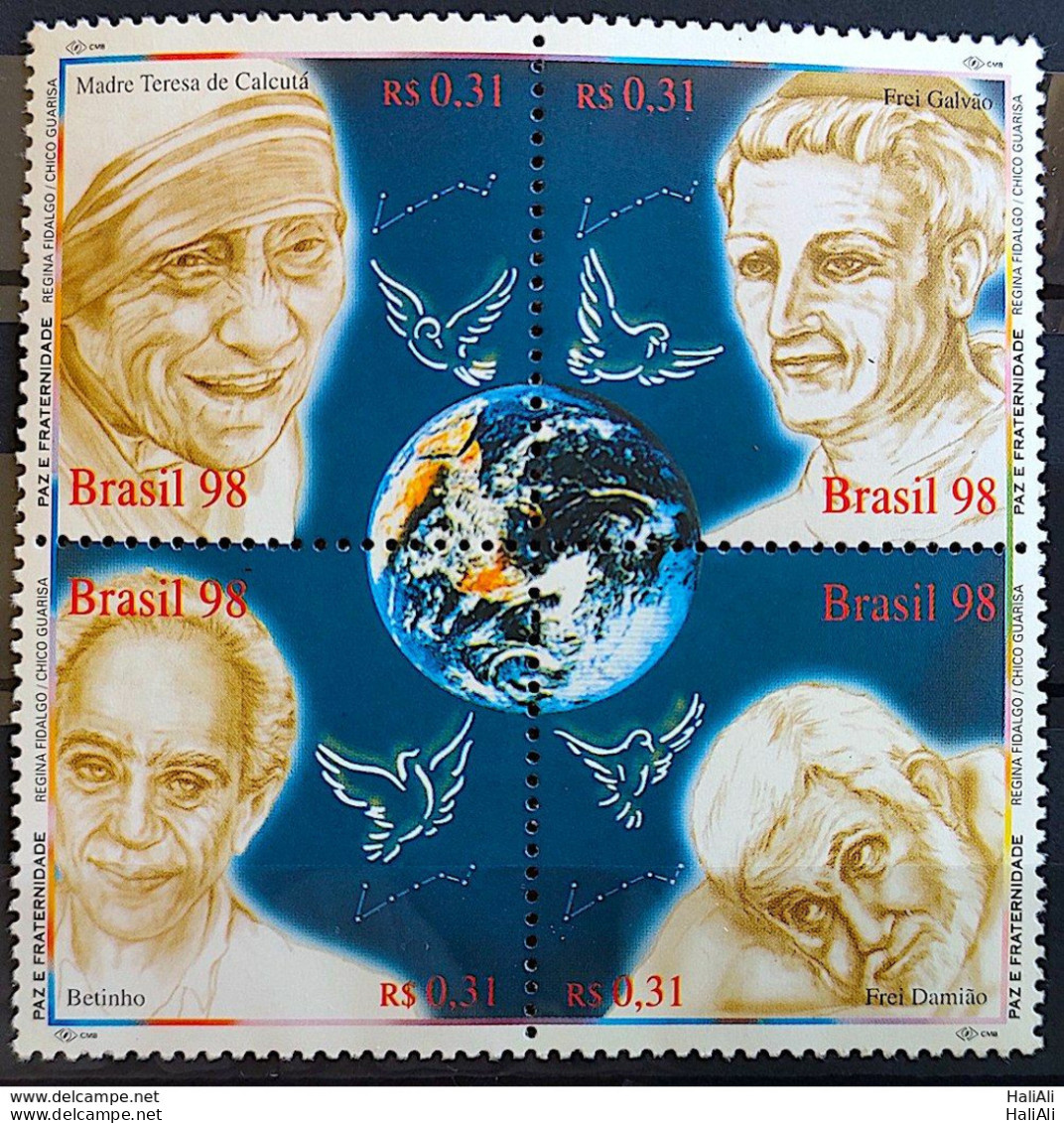 C 2173 Brazil Stamp Peace And Fraternity Betinho Madre Teresa De Calcuta Frei Galvão Frei Damião Map 1998 - Unused Stamps