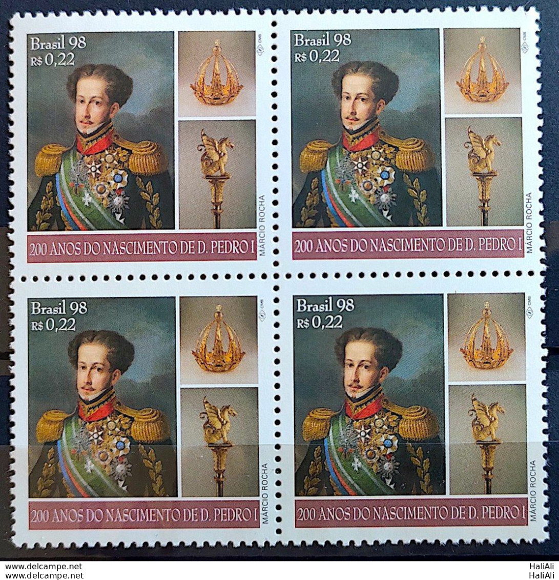 C 2169 Brazil Stamp Dom Pedro I King Monarchy Crown Portugal 1998 Block Of 4 - Unused Stamps