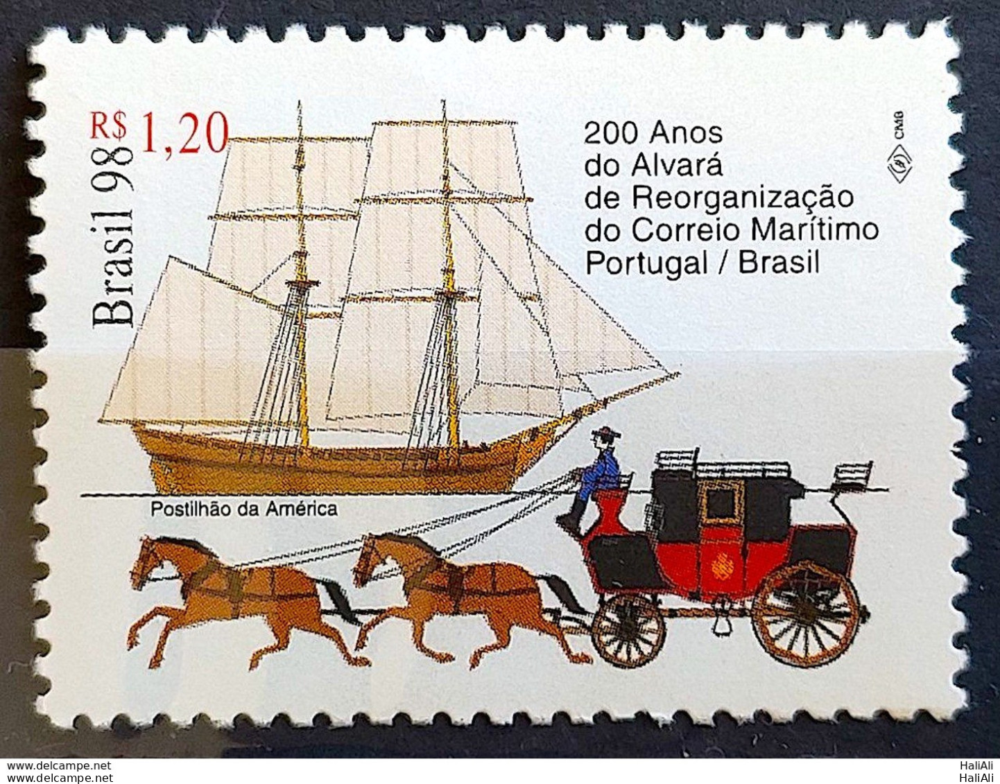 C 2167 Brazil Stamp Maritime Mail Reorganization Permit Portugal Ship Horse Carriage 1998 - Unused Stamps