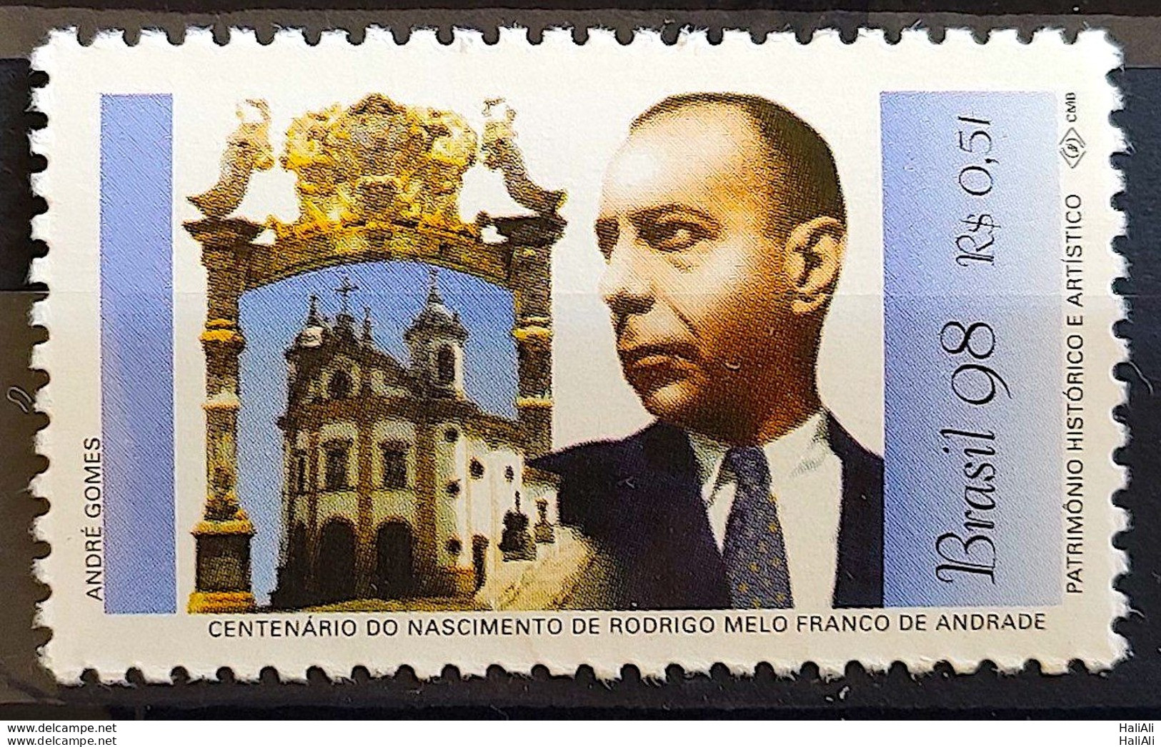 C 2151 Brazil Stamp Rodrigo De Melo Franco Church Journalist Writer 1998 - Unused Stamps