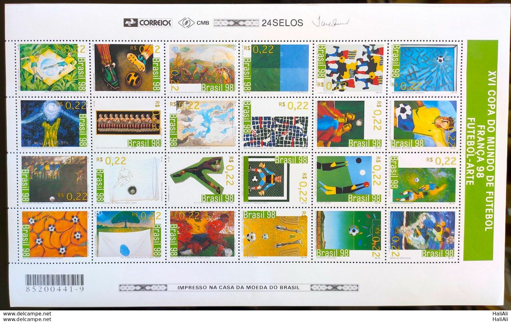 C 2113 Brazil Stamp Football World Cup France Flag 1998 Sheet - Unused Stamps