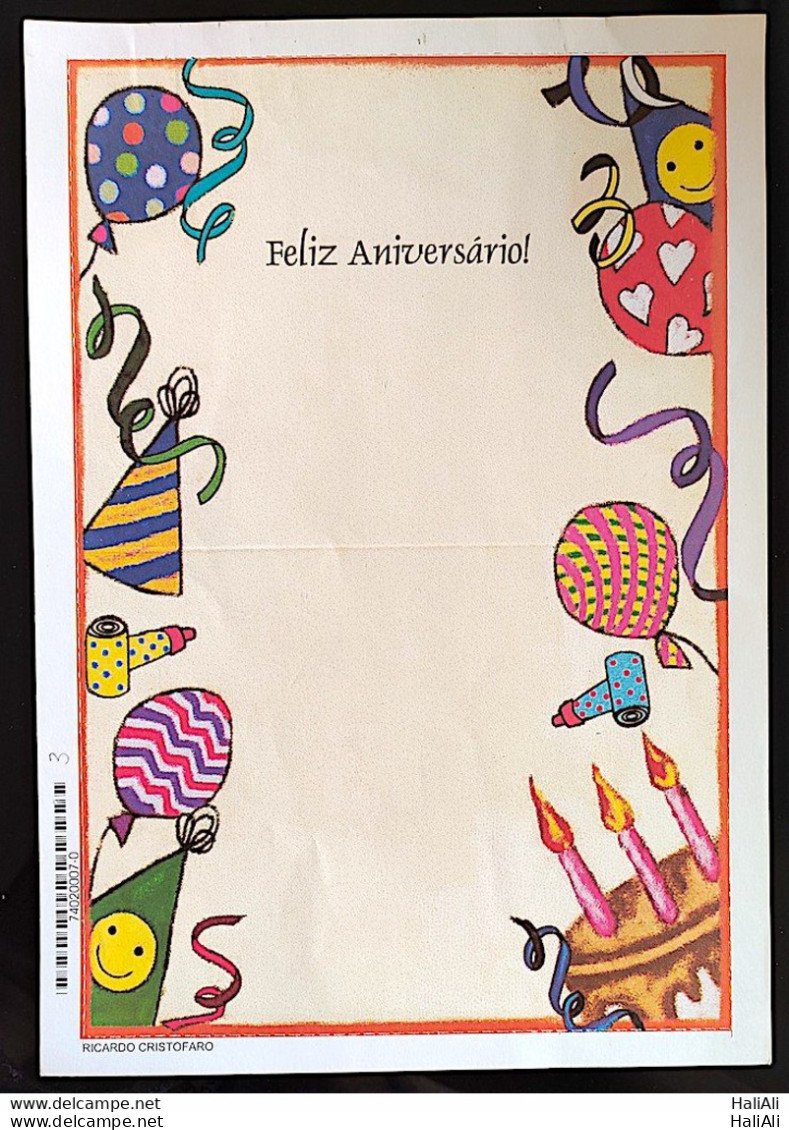 Brazil Aerogram Cod 083 HAPPY BIRTHDAY 1998 - Postal Stationery