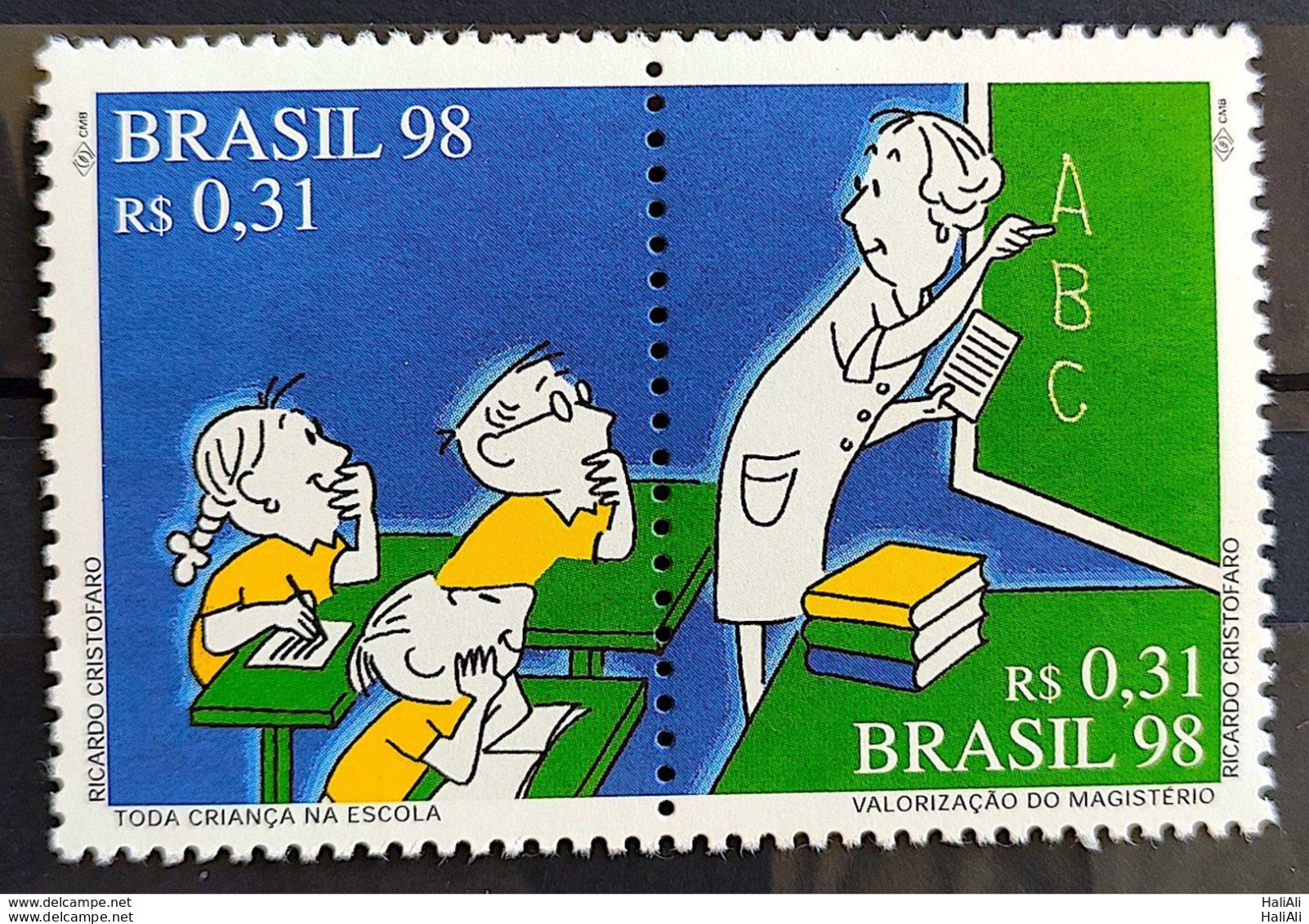 C 2076 Brazil Stamp Valuing The Teaching School Education 1998 - Unused Stamps