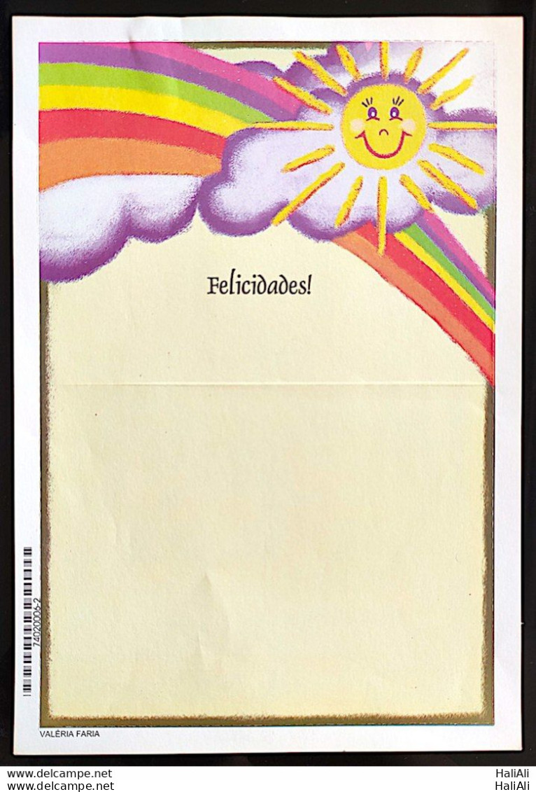 Brazil Aerogram Cod 082 SOCIAL Rainbow 1998 - Enteros Postales