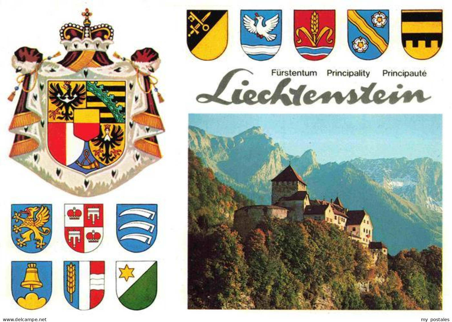 73969769 Vaduz_Liechtenstein_FL Schloss Wappen Krone - Liechtenstein