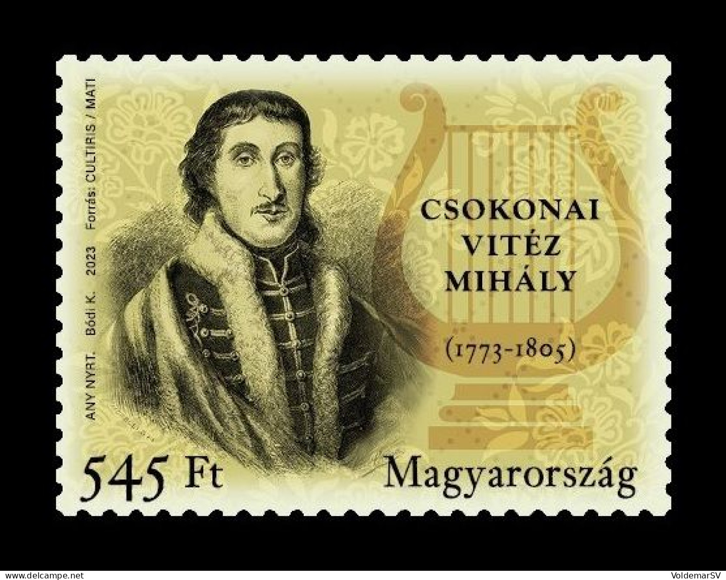 Hungary 2023 Mih. 6317 Poet Mihaly Csokonai MNH ** - Ungebraucht