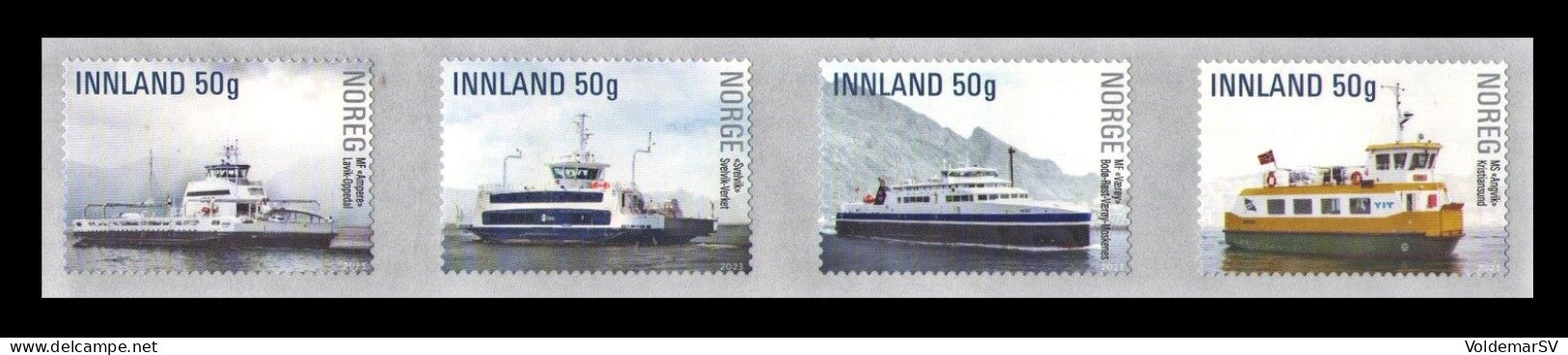 Norway 2023 Mih. 2108/11 Ships. Ferries (self-adhesive) MNH ** - Ongebruikt