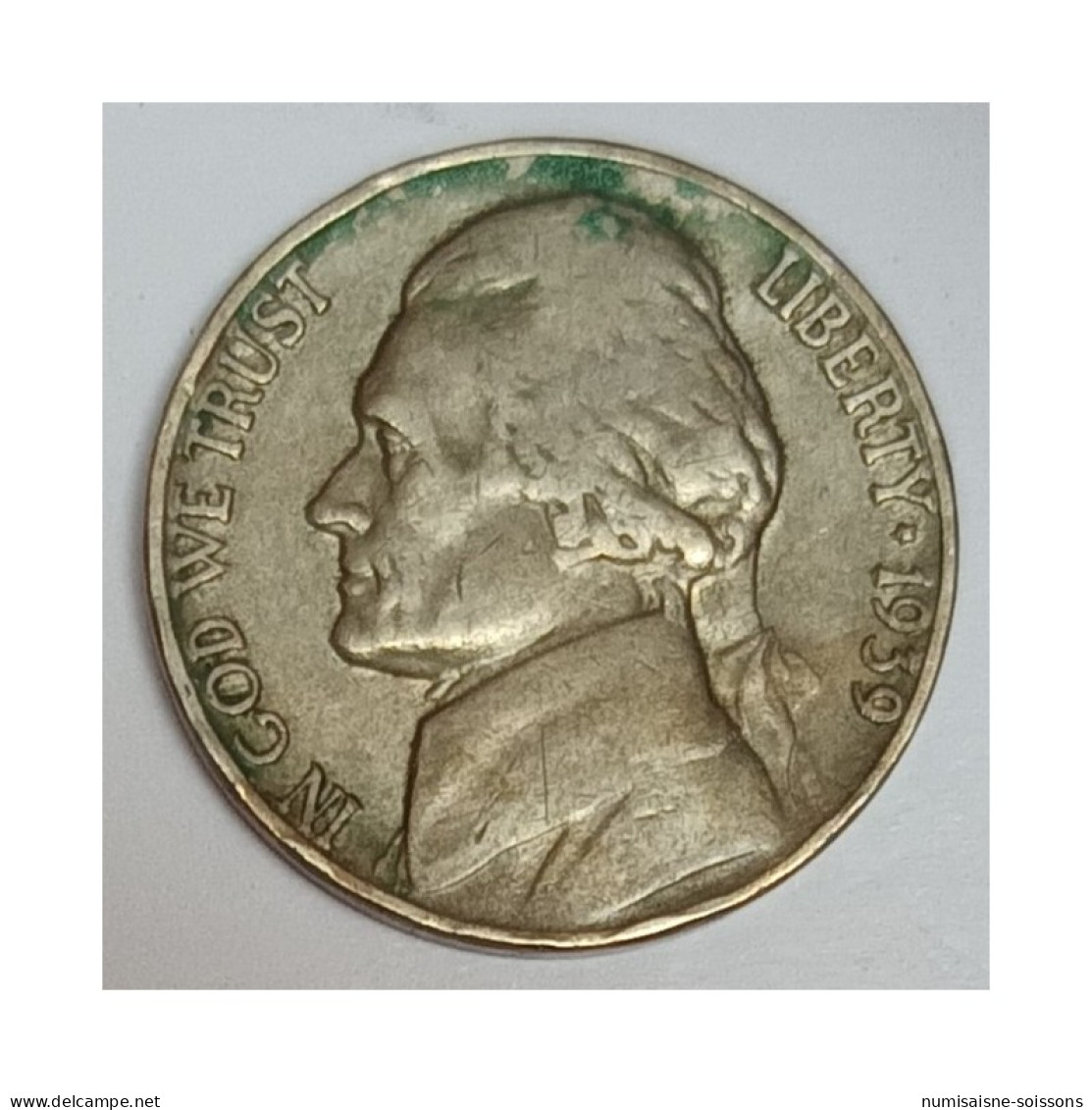 ETATS UNIS - KM 192 - 5 CENTS 1939 - THOMAS JEFFERSON - TB - 1938-42: Pièces D'Avant Guerre