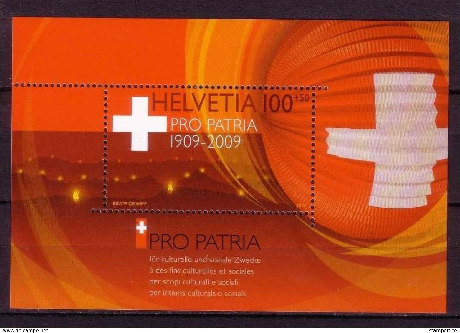 SCHWEIZ BLOCK 44 POSTFRISCH(MINT) PRO PATRIA 2009 STIFTUNG FÜR SOZIALE UND KULTURELLE ZWECKE - Nuevos