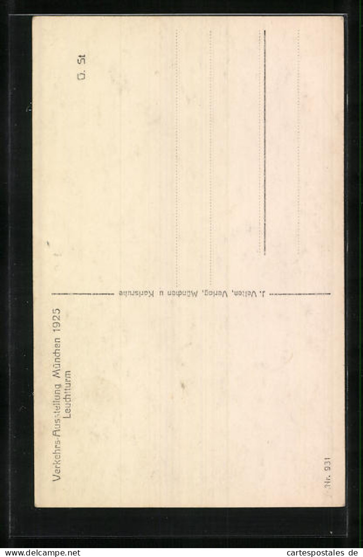 AK München, Verkehrs-Ausstellung 1925, Leuchtturm  - Esposizioni