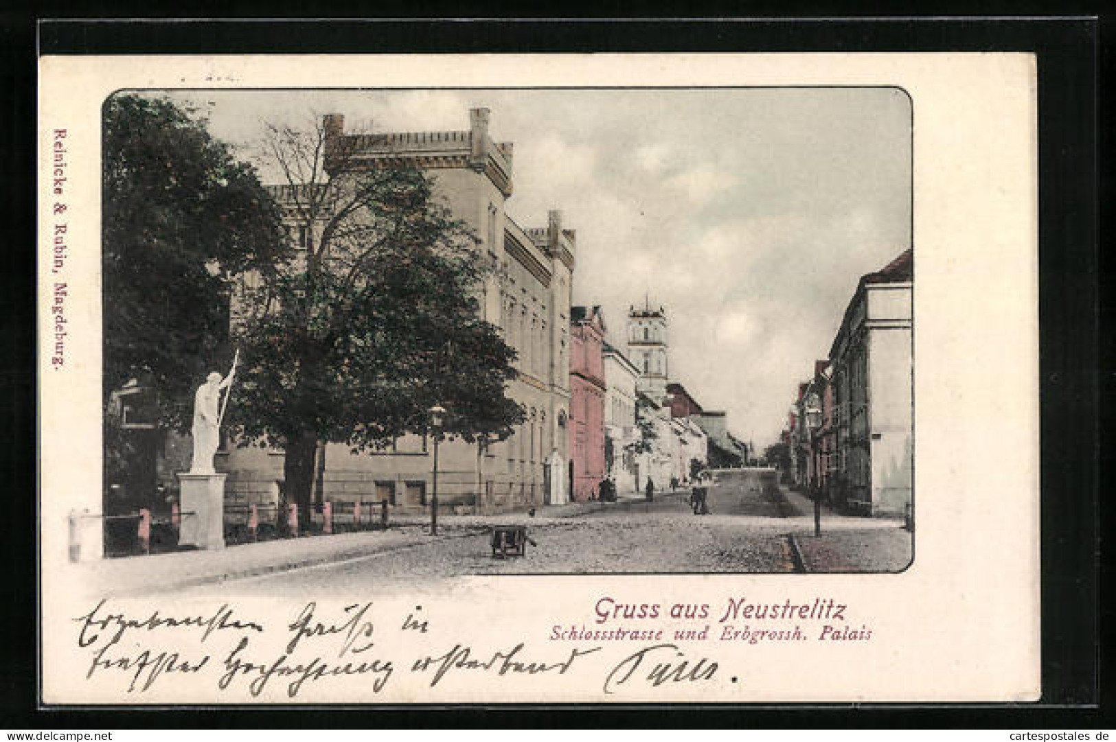 AK Neustrelitz, Schlossstrasse Und Erbgrossh. Palais  - Neustrelitz