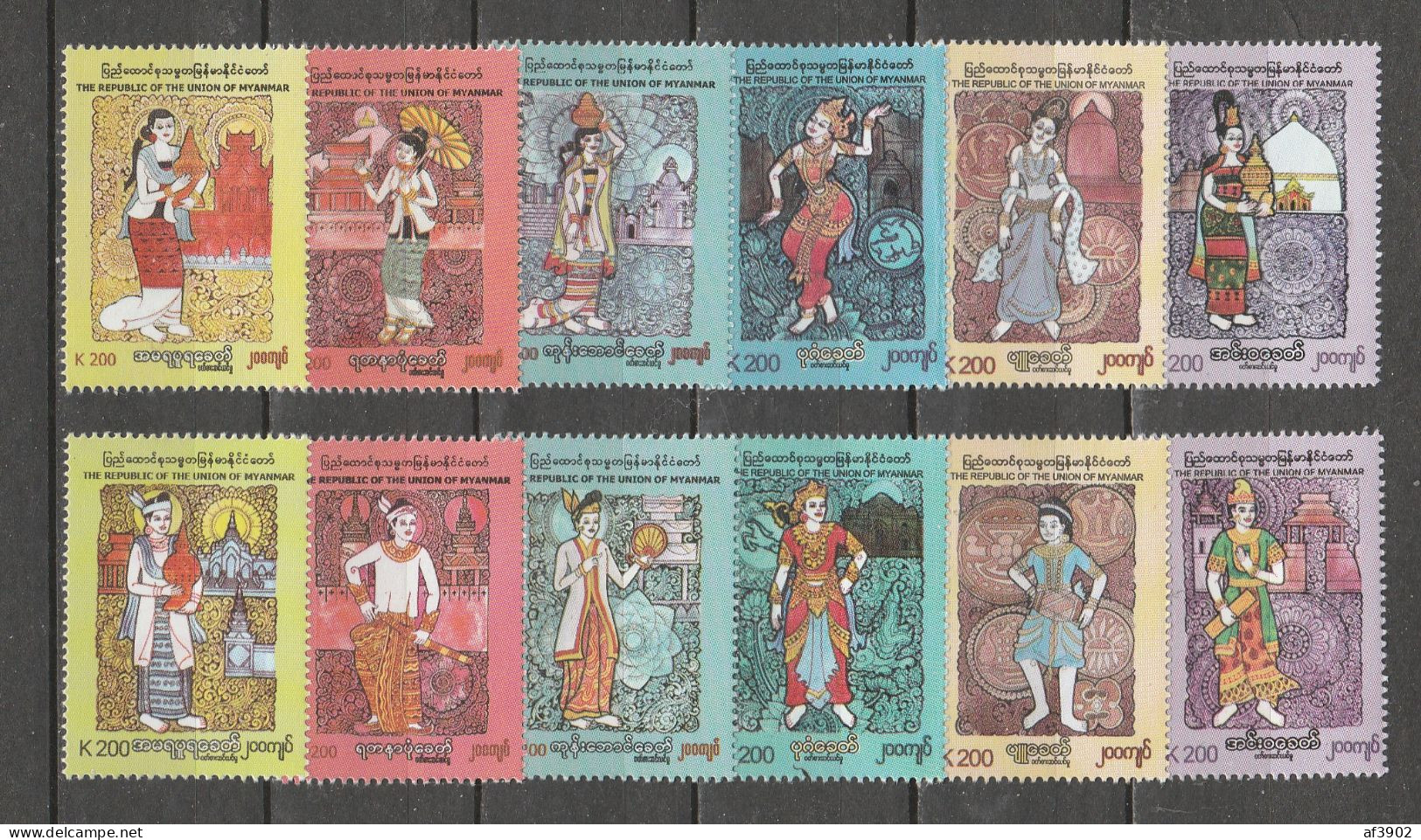 BURMA/MYANMAR STAMP 2022 ISSUED 6-KINGDOMS COMMEMORATIVE COMPLETE SET, MNH - Myanmar (Burma 1948-...)